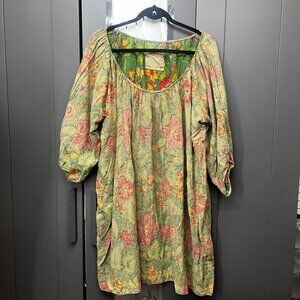 Sans Ardidet Paris pour Anbe  Floral Dress /  Tunic /  Cover up  Size P/S